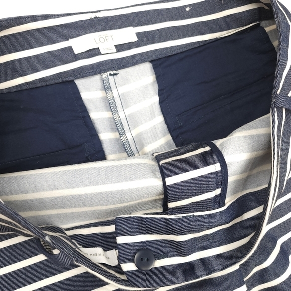 New Loft The Riviera Short Sz 4 Navy White Stripe Shorts - Picture 9 of 12